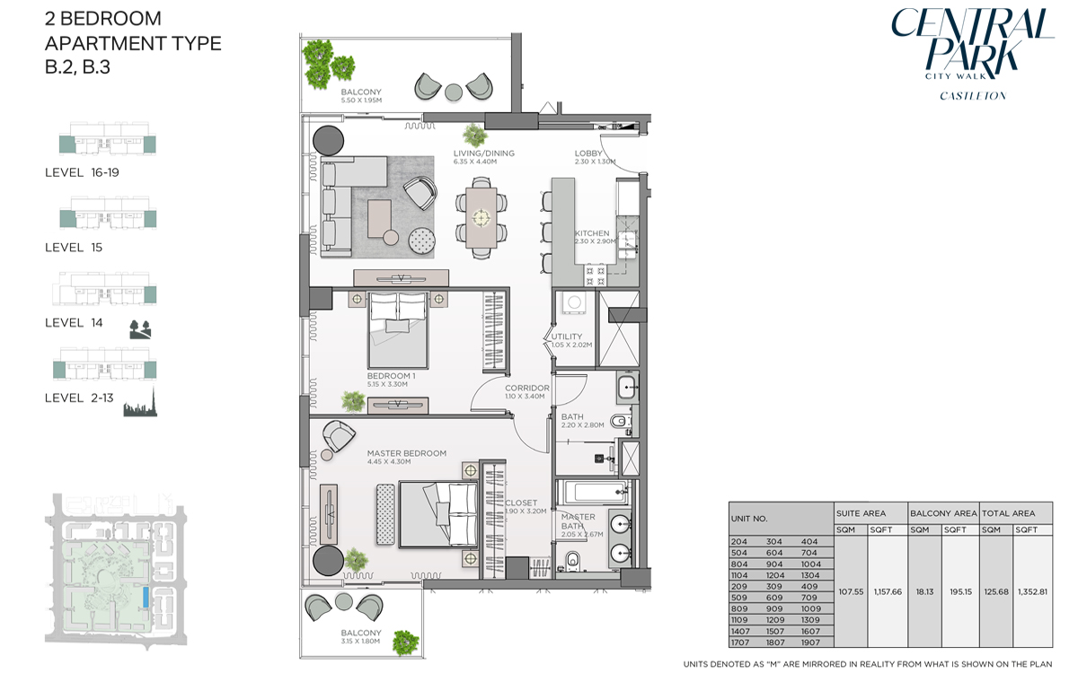 Floorplans of castleton apartment at central park city walk.jpg